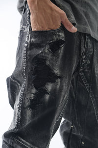 1902-PT06B Discharged Crush Pants