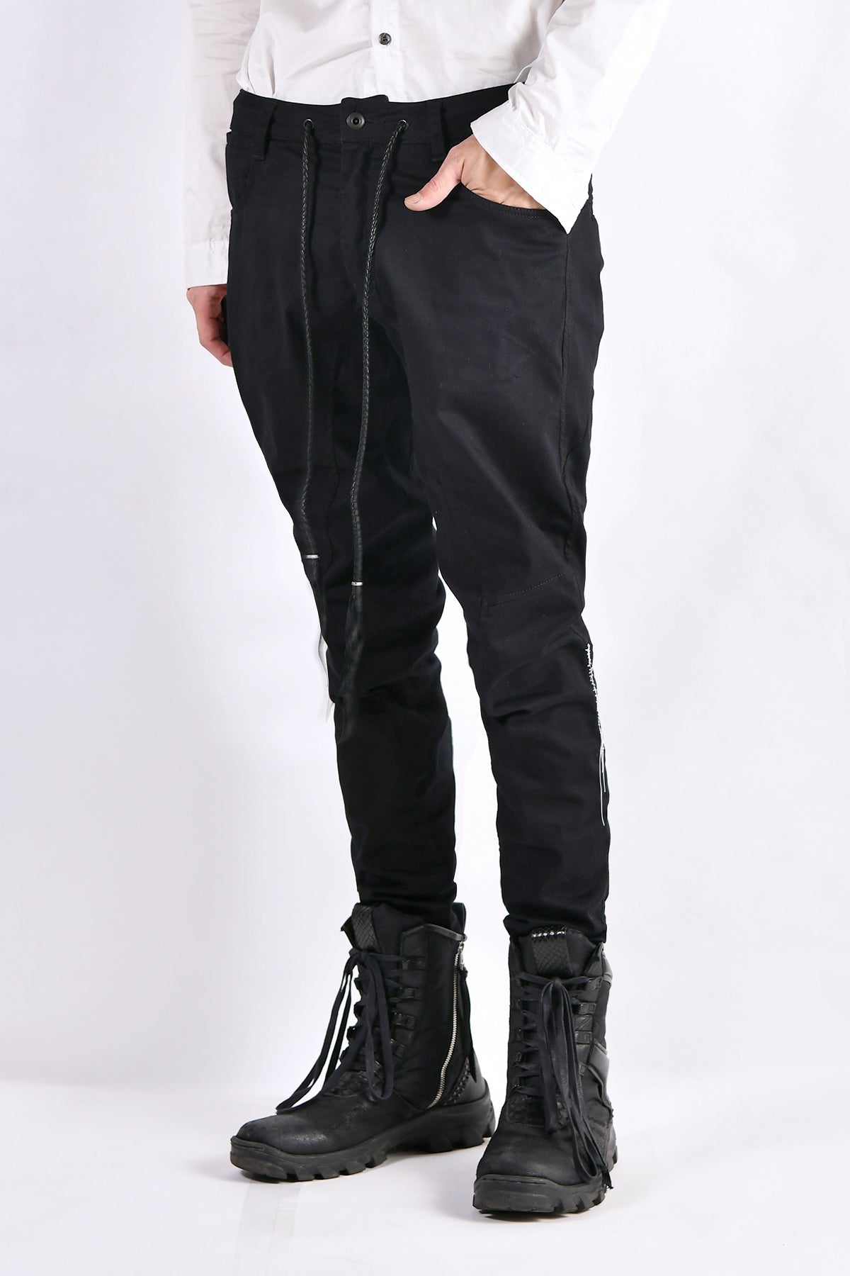 2102-PT01A Stretch Twill Pants 03 Black