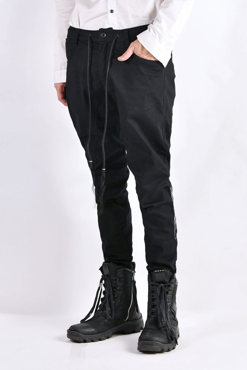 2102-PT01A Stretch Twill Pants 03 Black