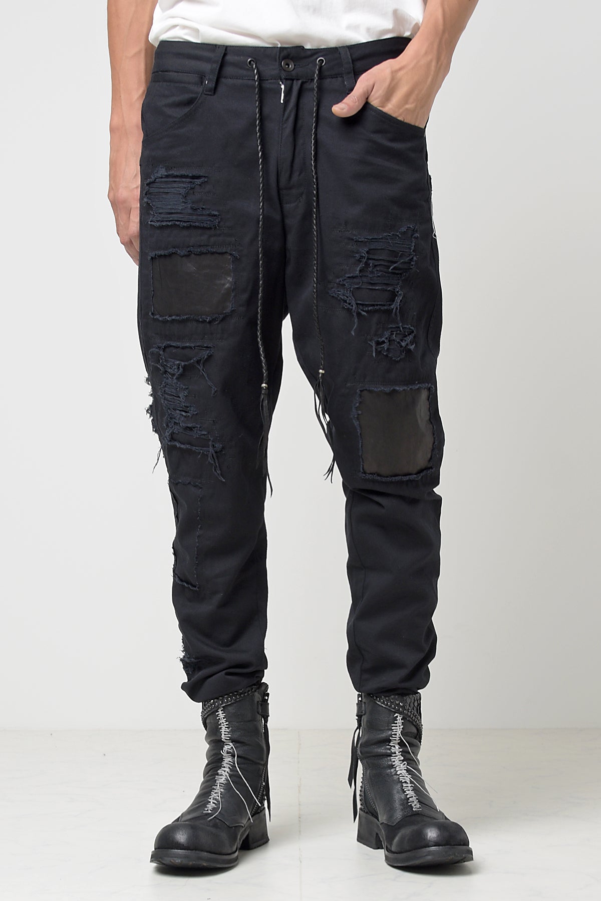 2301-PT02 Drop Crotch Crush Pants