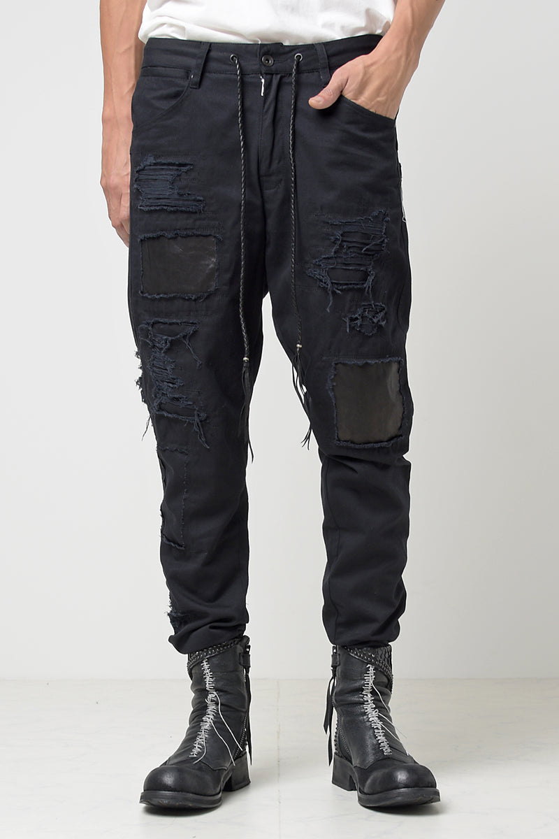 2301-PT02 Drop Crotch Crush Pants