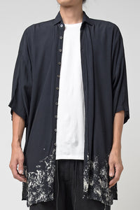2301-SH03 Discharged Crepe Rayon Lazy Shirt