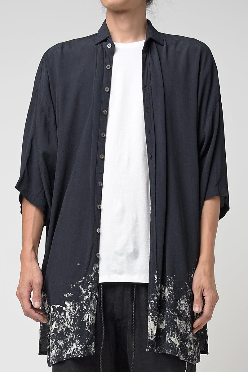 2301-SH03 Discharged Crepe Rayon Lazy Shirt