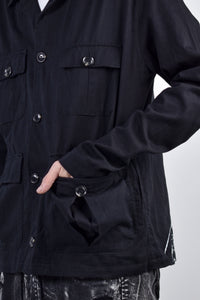 2002-SH07B Splash Field Shirt Black