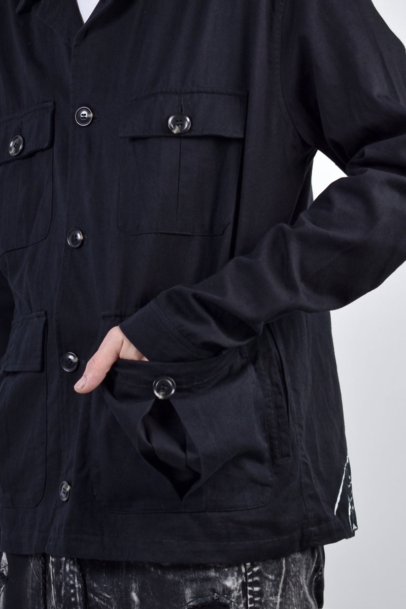 2002-SH07B Splash Field Shirt Black