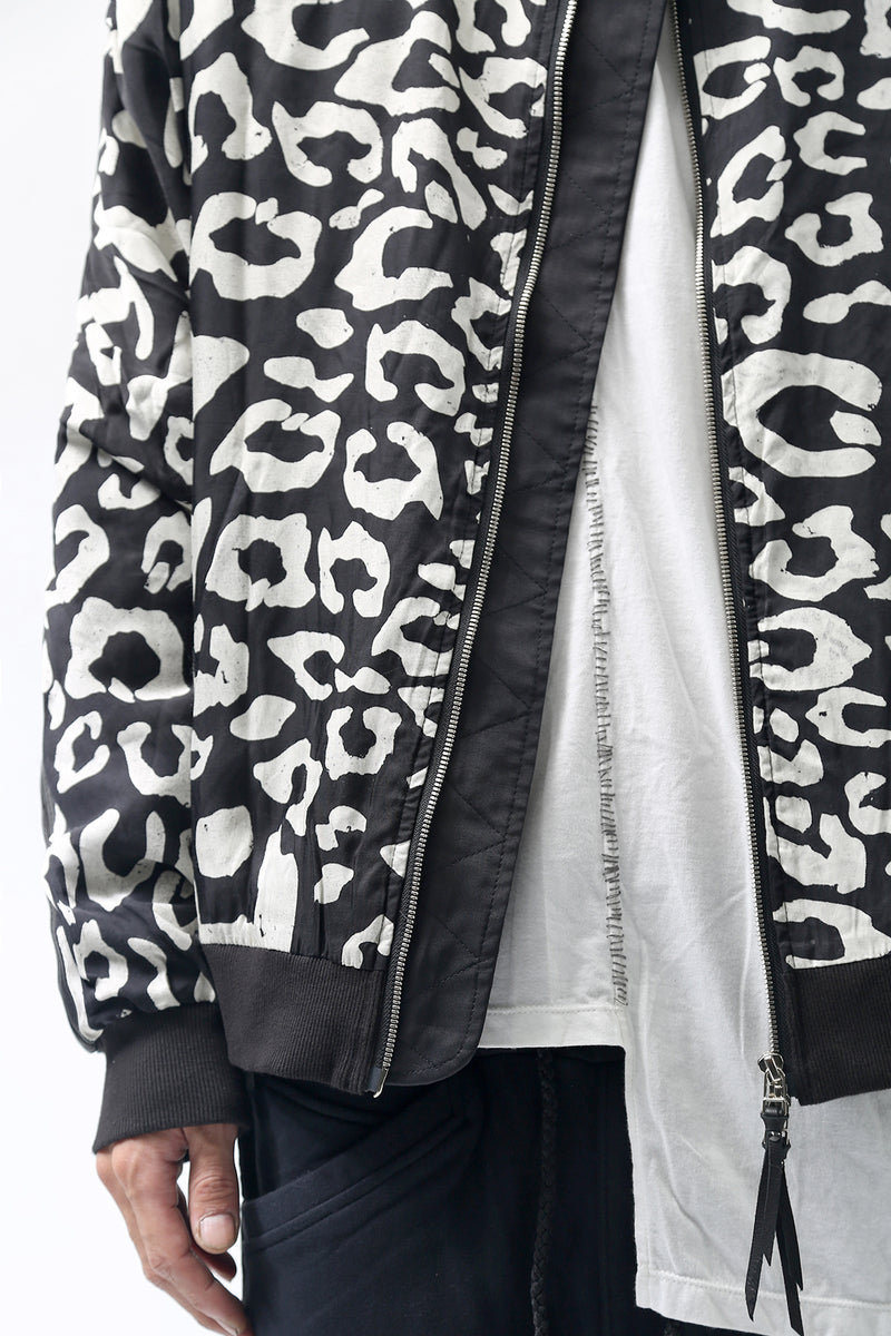 1902-JK05 Leather Combi Dolman JKT / LP Black