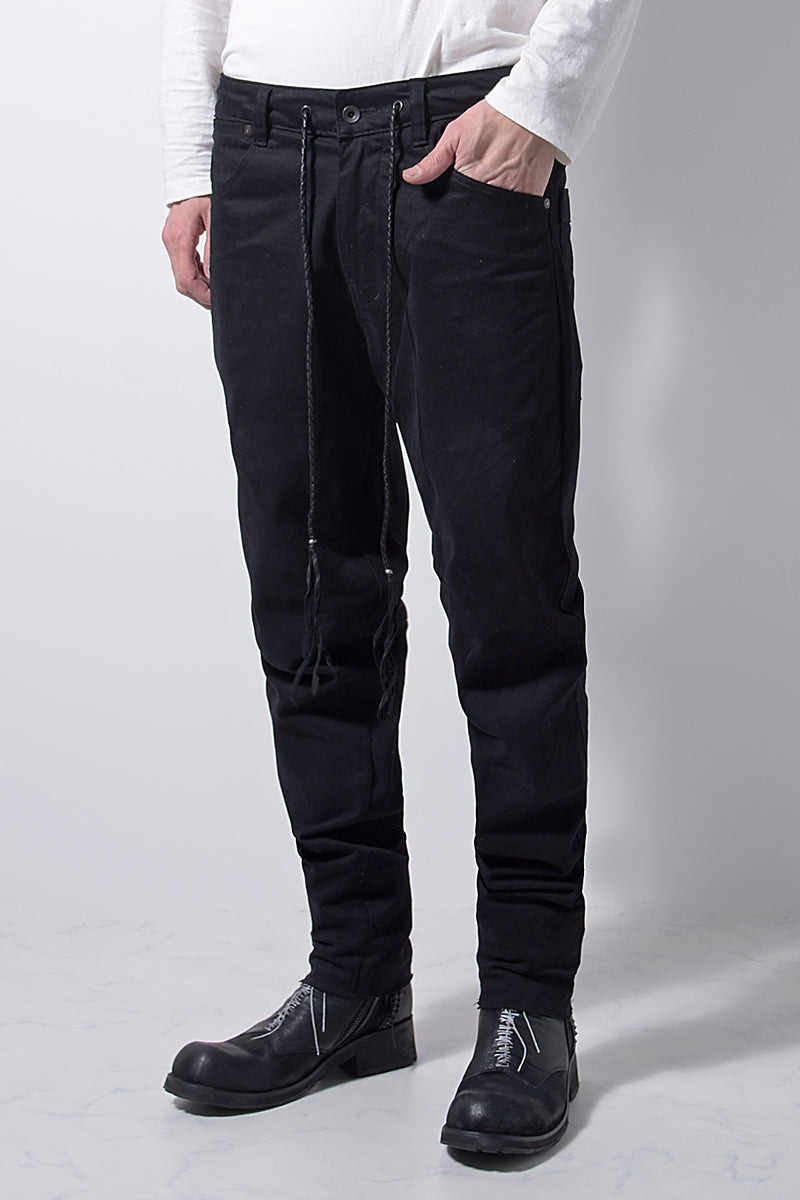 2202-PT01A Drop Crotch Pants Black
