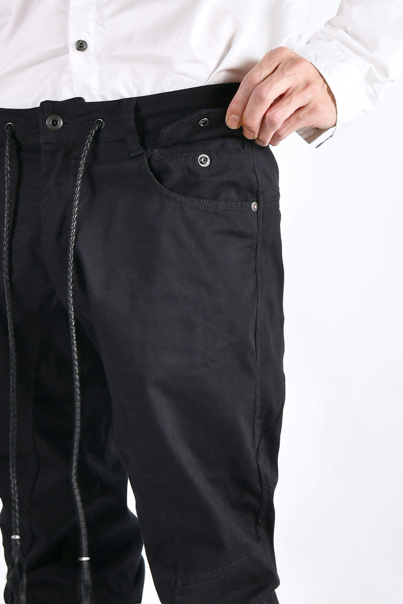2102-PT01A Stretch Twill Pants 03 Black
