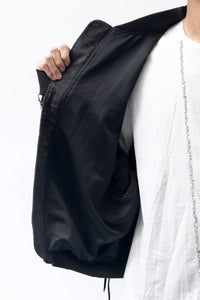 1902-JK05 Leather Combi Dolman JKT / LP Black