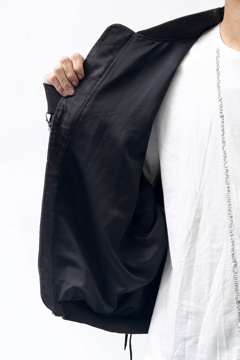 1902-JK05 Leather Combi Dolman JKT / LP Black