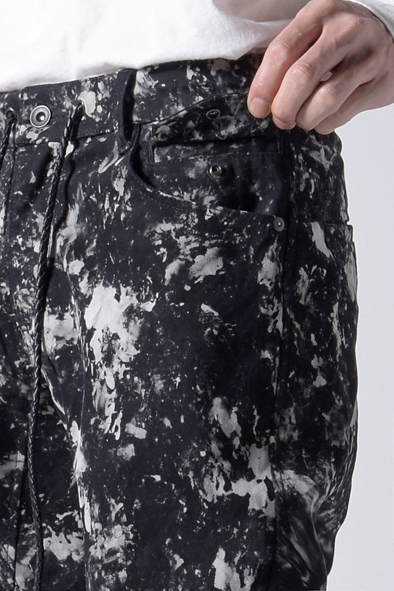 2202-PT08B Flake Discharged Stretch Pants 05