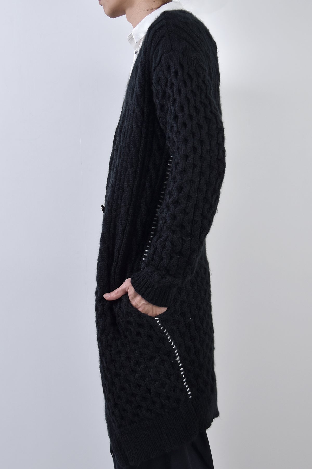 2002-KT03 Cable Combi Mohair Long CD Black