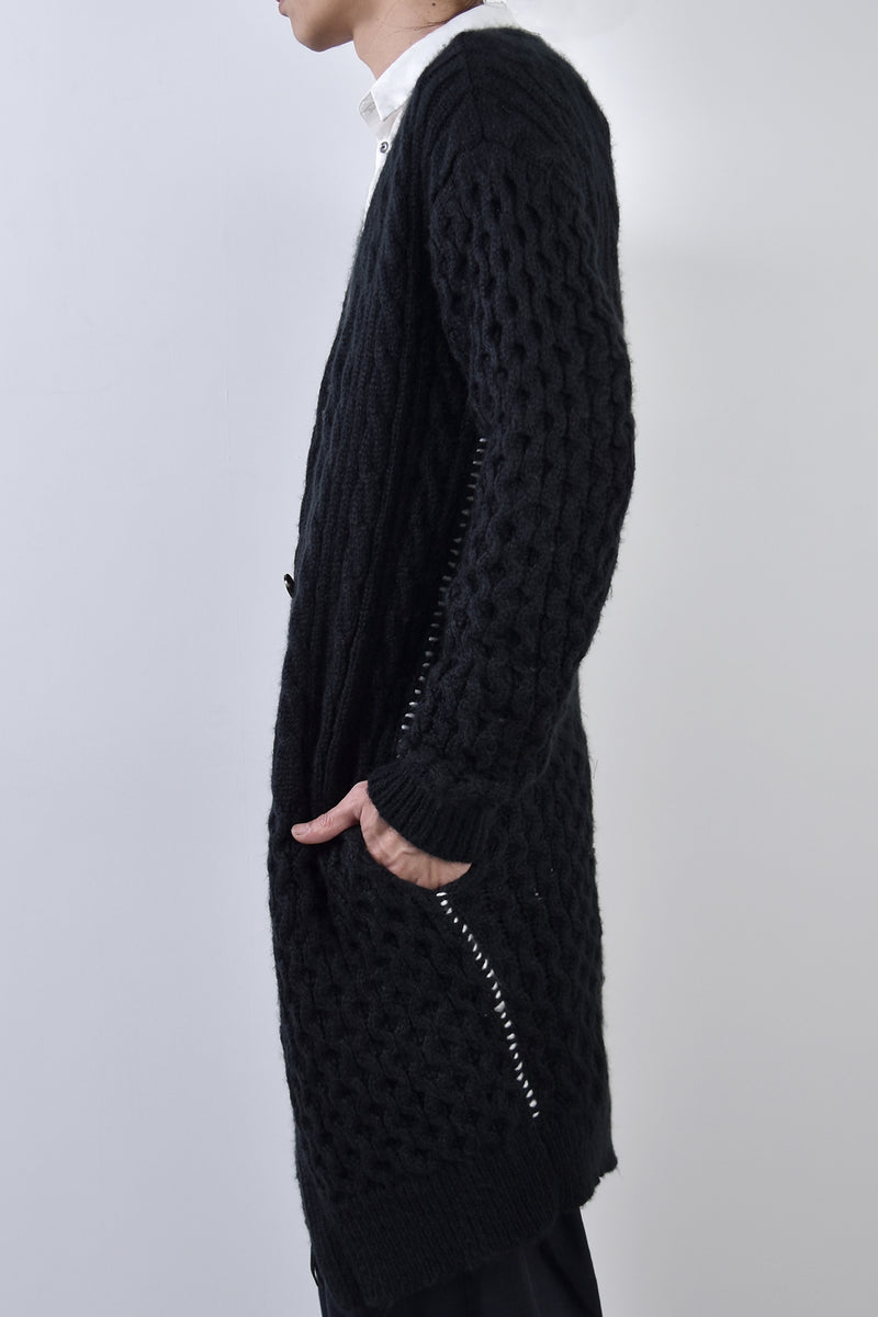 2002-KT03 Cable Combi Mohair Long CD Black