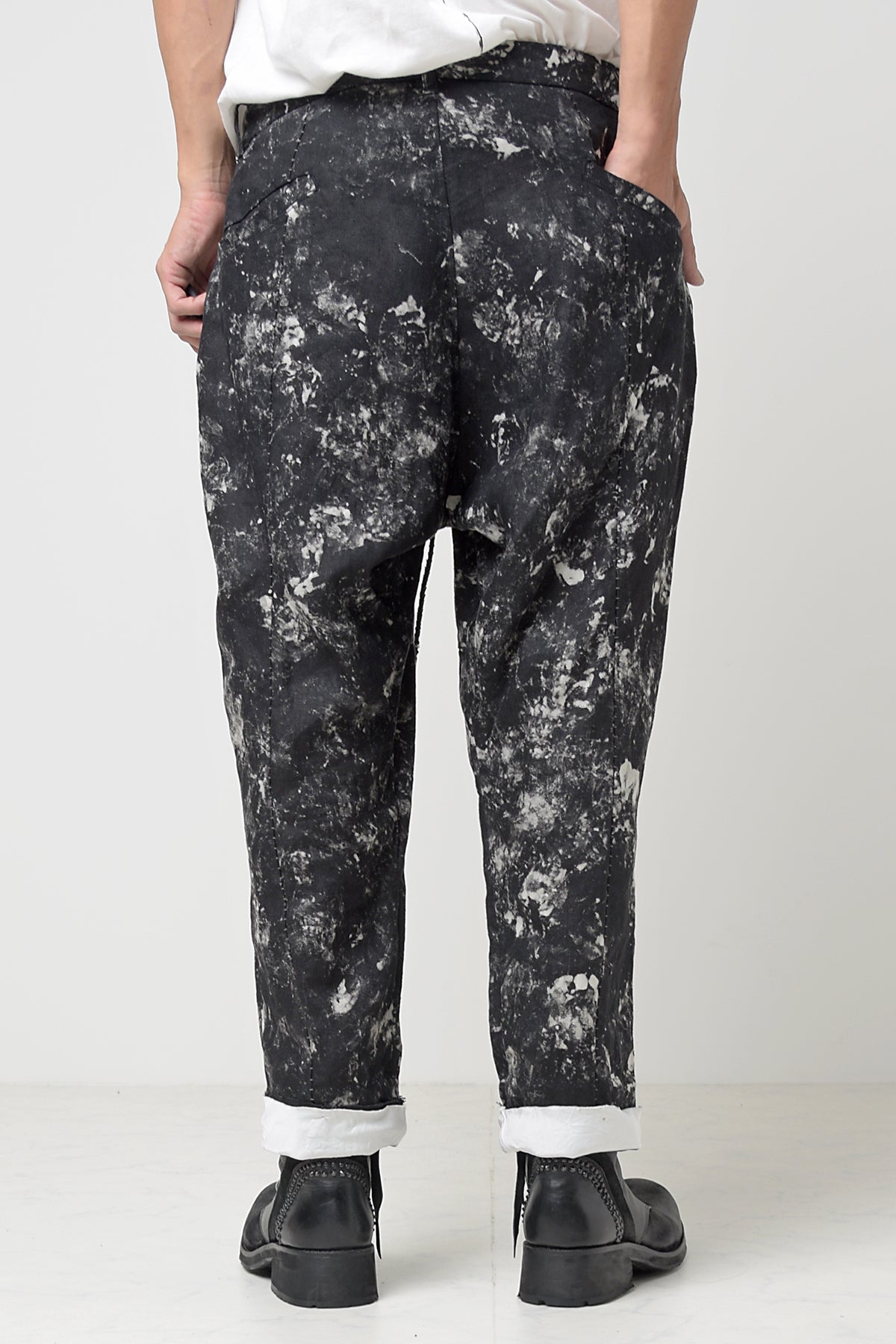 2301-PT08 Discharged Linen Layered Pants