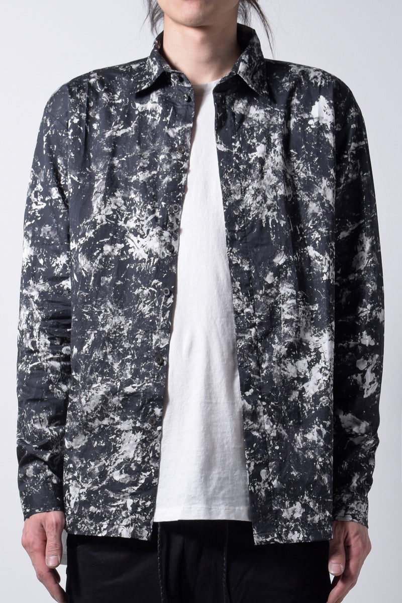 2202-SH03A Flake Discharged Slim Shirt