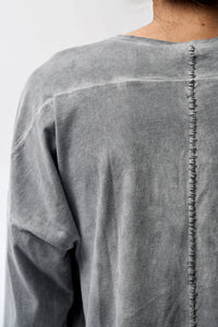 1902-CT02/LS Back Stitch Crush Cut / LS Charcoal
