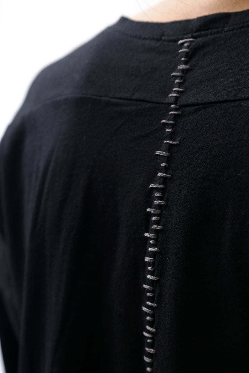 1902-CT02/LS Back Stitch Crush Cut / LS Black