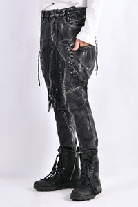 2102-PT02B Discharged Double Pocket Twill Pants 03