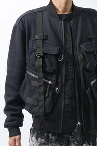 1902-JK06 Parachute Over Blouson Black