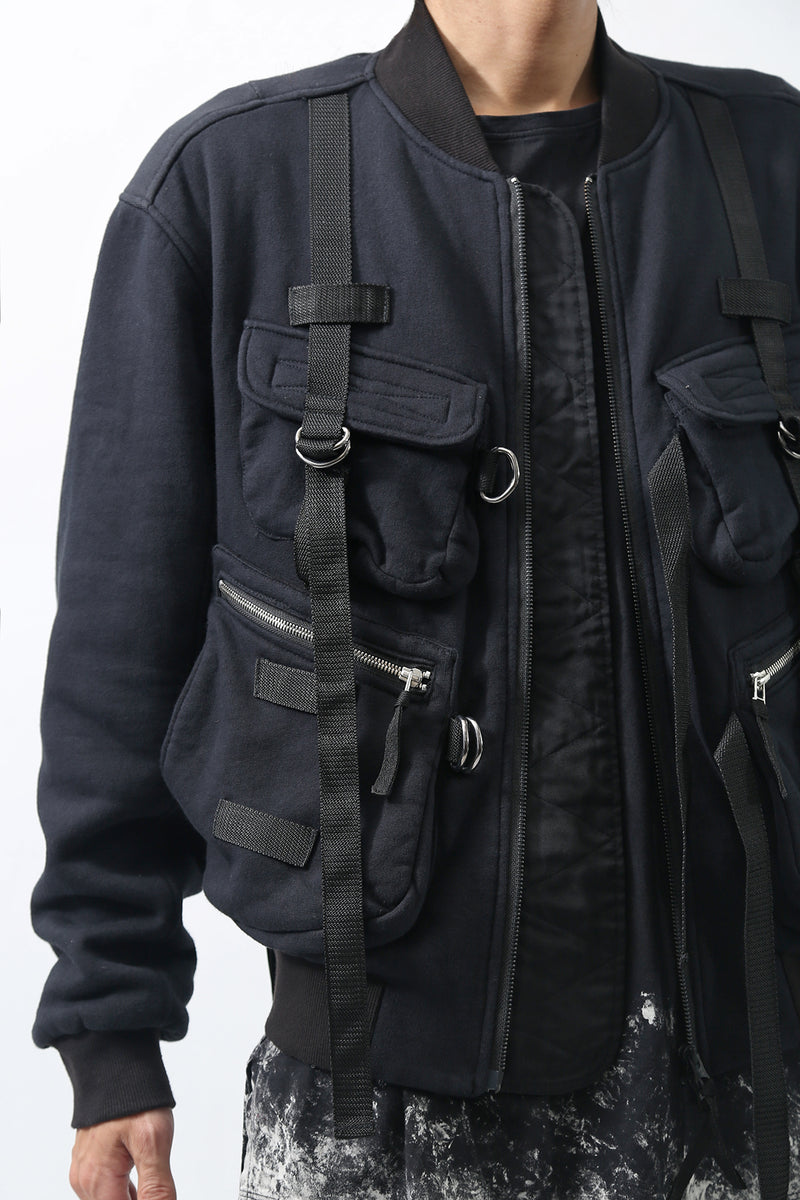1902-JK06 Parachute Over Blouson Black