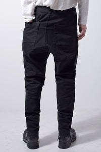 2202-PT01A Drop Crotch Pants Black