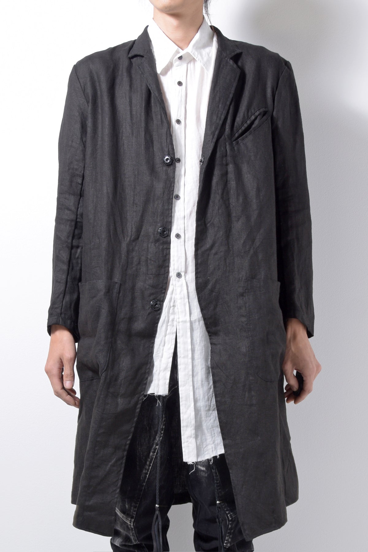 2201-JK02A Side Slit Tailored Coat Black