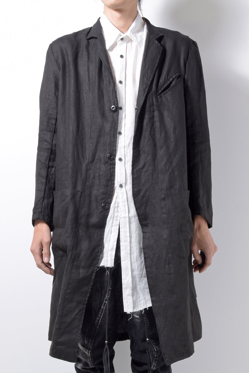 2201-JK02A Side Slit Tailored Coat Black