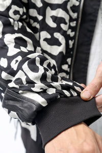 1902-JK05 Leather Combi Dolman JKT / LP Black