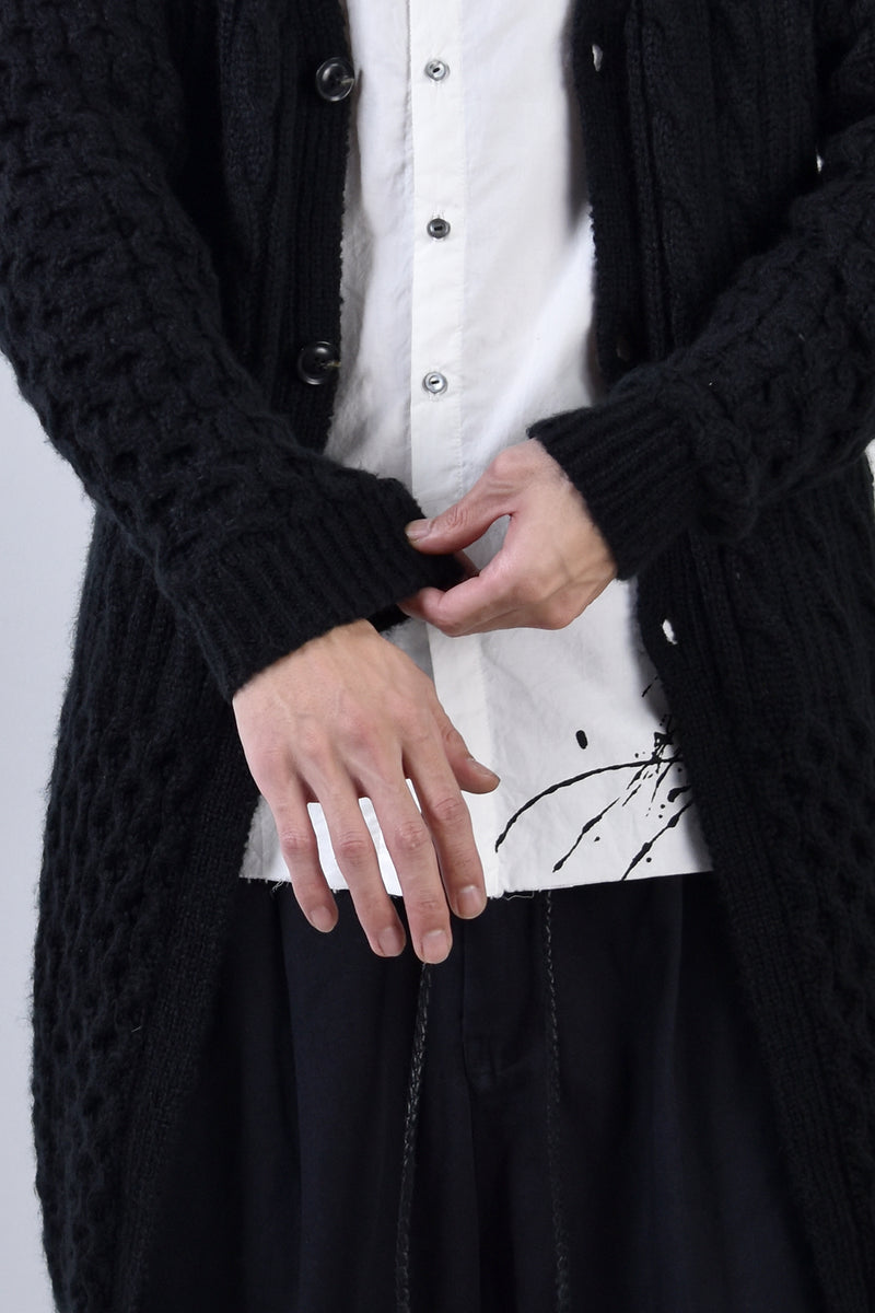 2002-KT03 Cable Combi Mohair Long CD Black