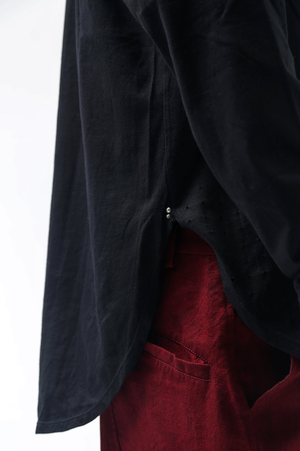 1902-CT02/LS Back Stitch Crush Cut / LS Black