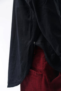 1902-CT02/LS Back Stitch Crush Cut / LS Black