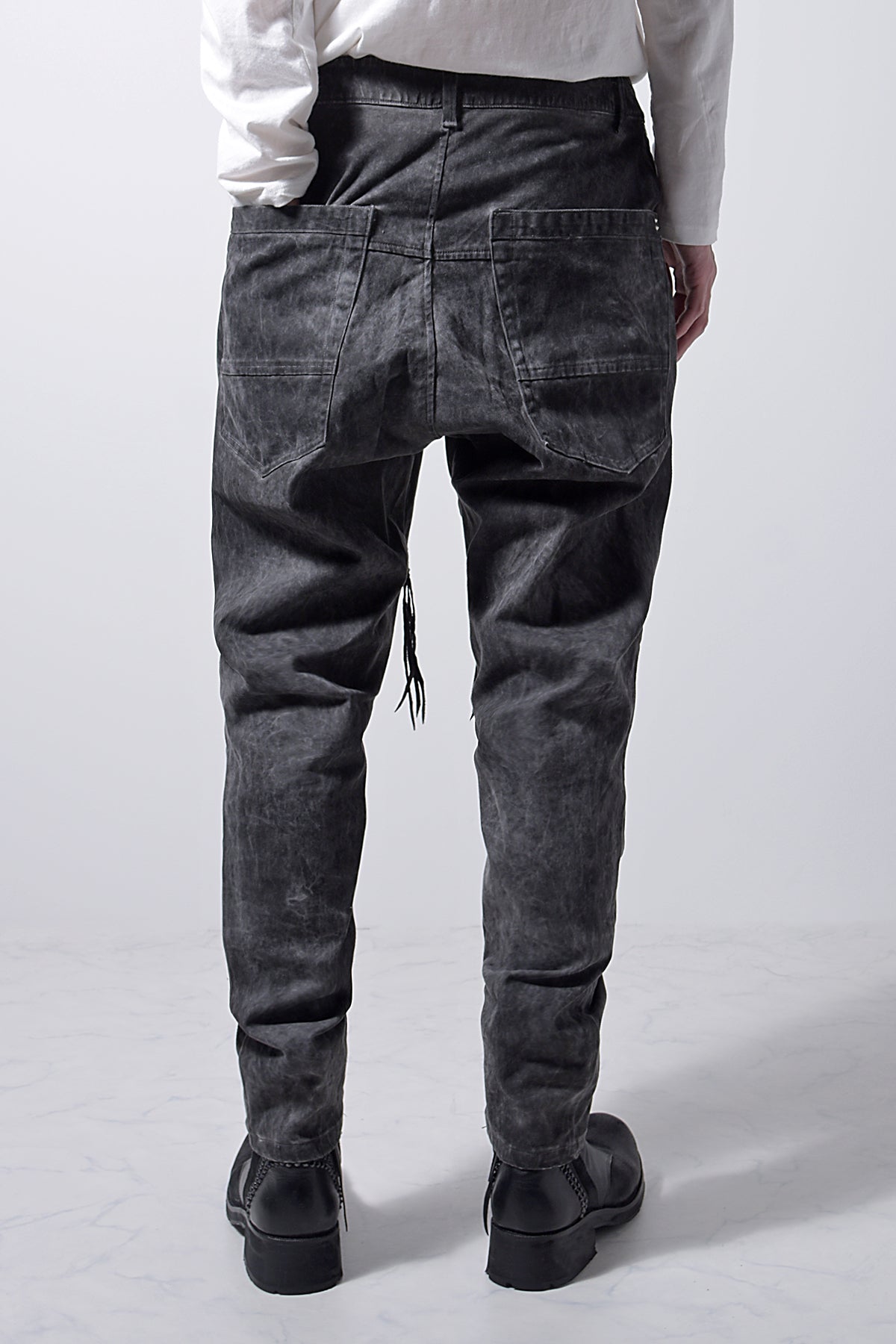 2202-PT01A Drop Crotch Pants Charcoal