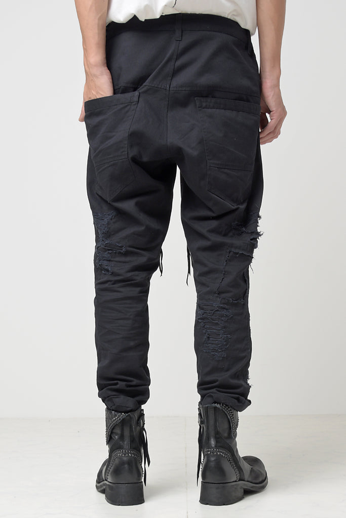 2301-PT02 Drop Crotch Crush Pants