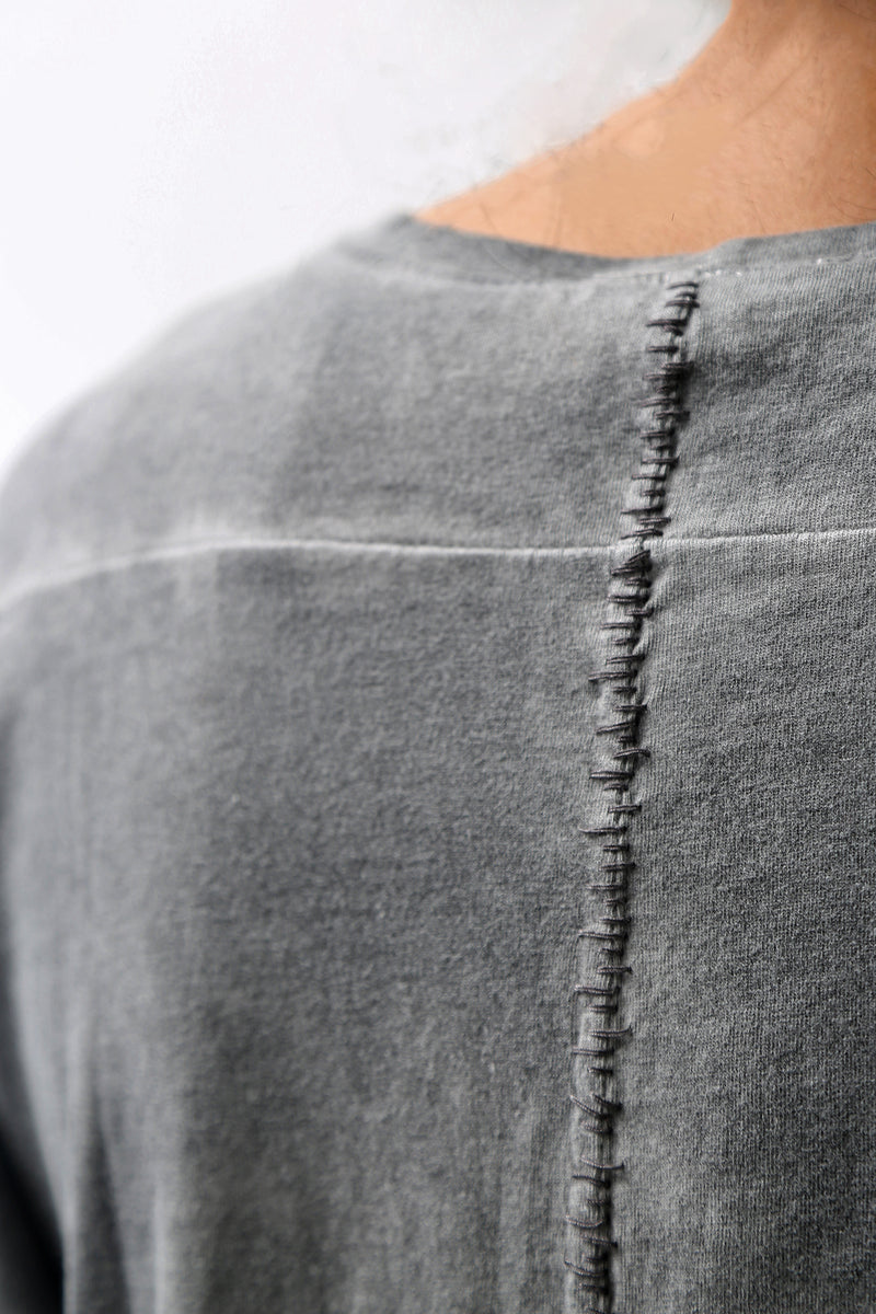 1902-CT02/LS Back Stitch Crush Cut / LS Charcoal