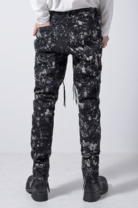 2202-PT08B Flake Discharged Stretch Pants 05