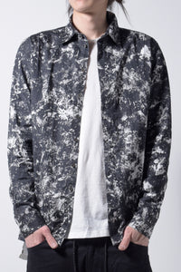 2202-SH03A Flake Discharged Slim Shirt