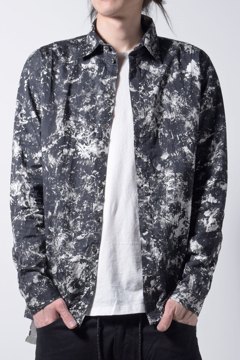 2202-SH03A Flake Discharged Slim Shirt