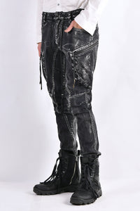 2102-PT02B Discharged Double Pocket Twill Pants 03