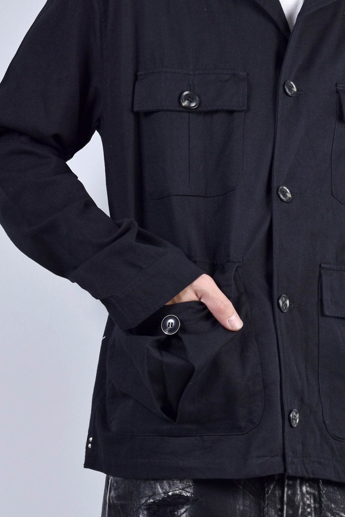 2002-SH07B Splash Field Shirt Black