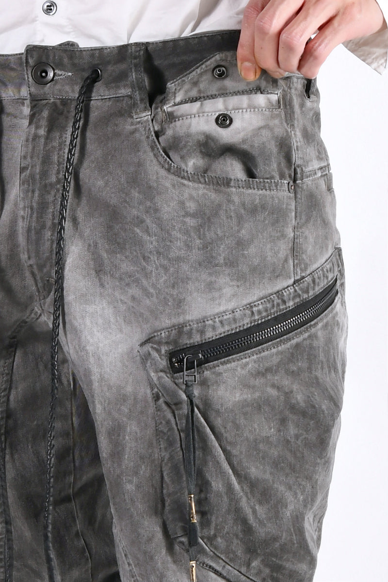 2102-PT02A Double Pocket Twill Pants 03 Charcoal