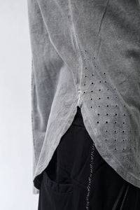 1902-CT02/LS Back Stitch Crush Cut / LS Charcoal