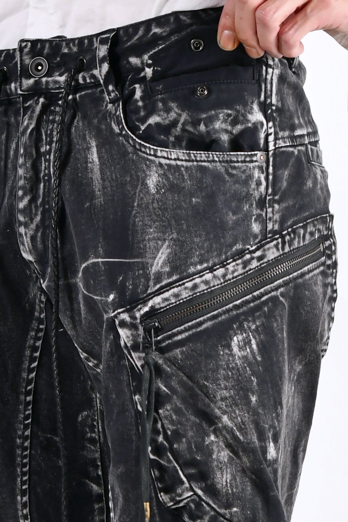 2102-PT02B Discharged Double Pocket Twill Pants 03