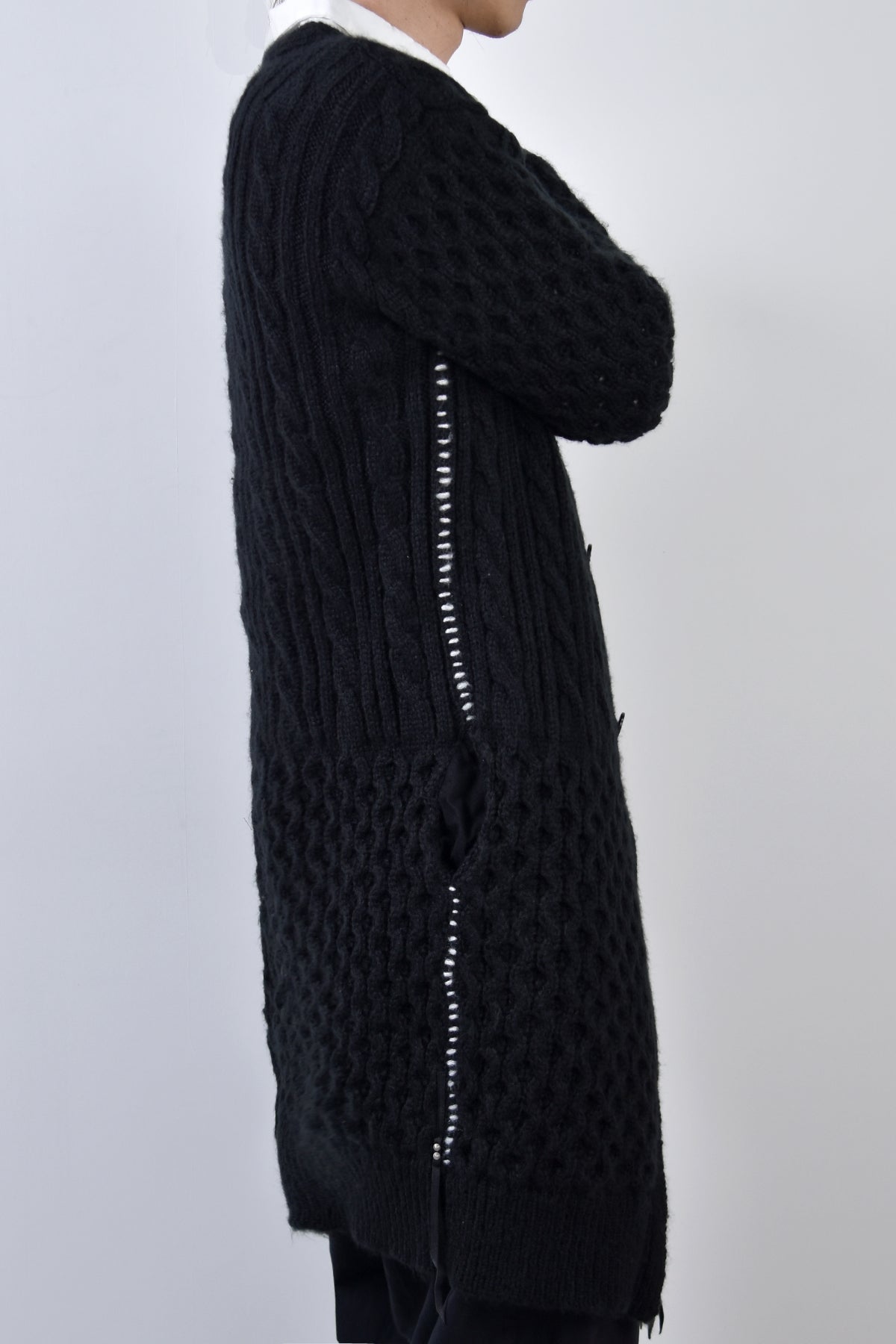 2002-KT03 Cable Combi Mohair Long CD Black