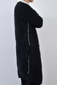 2002-KT03 Cable Combi Mohair Long CD Black