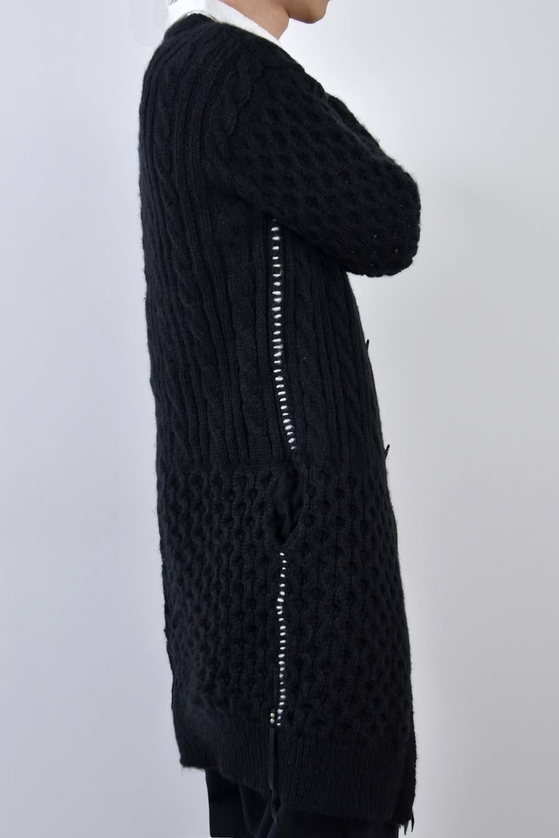 2002-KT03 Cable Combi Mohair Long CD Black