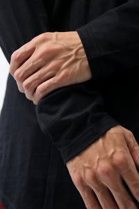 1902-CT02/LS Back Stitch Crush Cut / LS Black