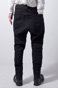 2202-PT01A Drop Crotch Pants Black