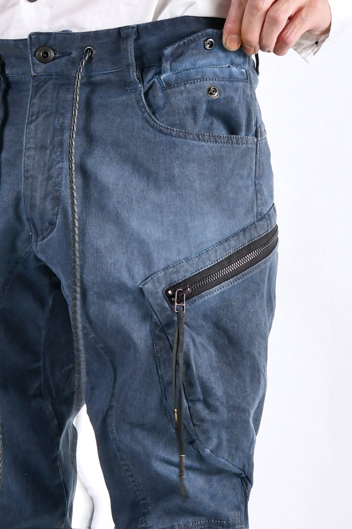 2102-PT02A Double Pocket Twill Pants 03 Navy