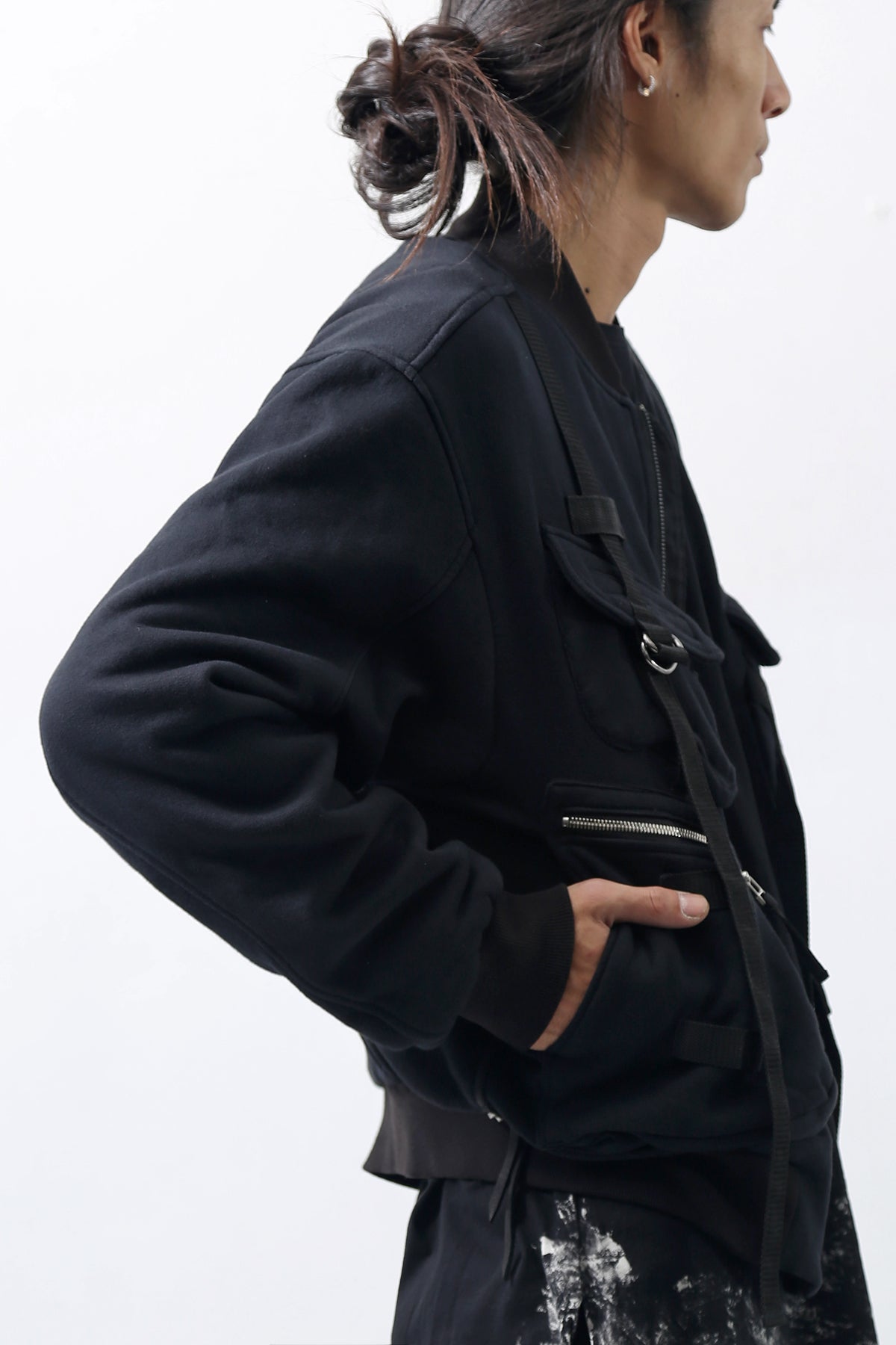 1902-JK06 Parachute Over Blouson Black