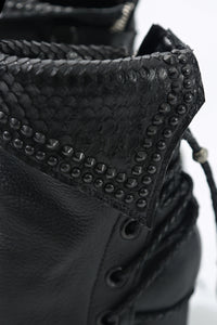 1602-BO02L Crush Braided Boots